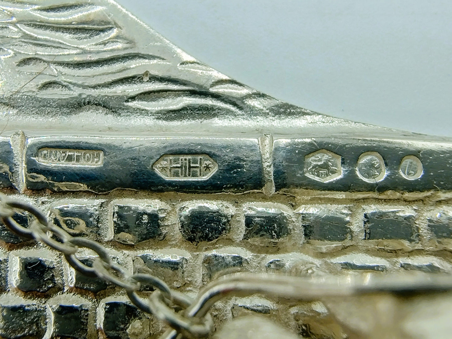 Zilveren miniatuur trekschuit met paard, H. Hooijkaas, Schoonhoven, 1971