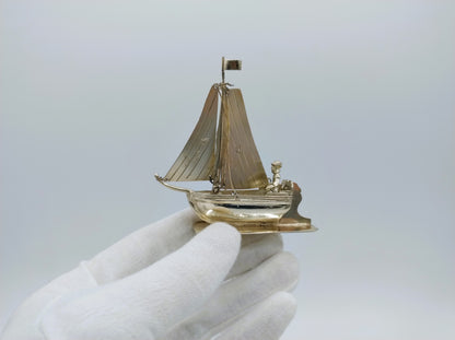 Miniature fishing boat, L. Schenkel, Schoonhoven, c. 1890