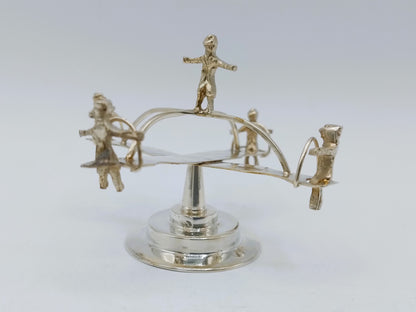 Silver miniature carousel, 19th century
