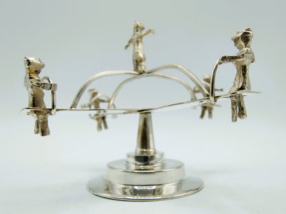 Silver miniature carousel, 19th century