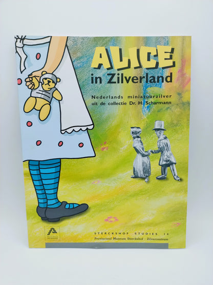 Zilveren miniatuur, echtpaar op schaatsen, J. Held, Amsterdam, ca. 1860