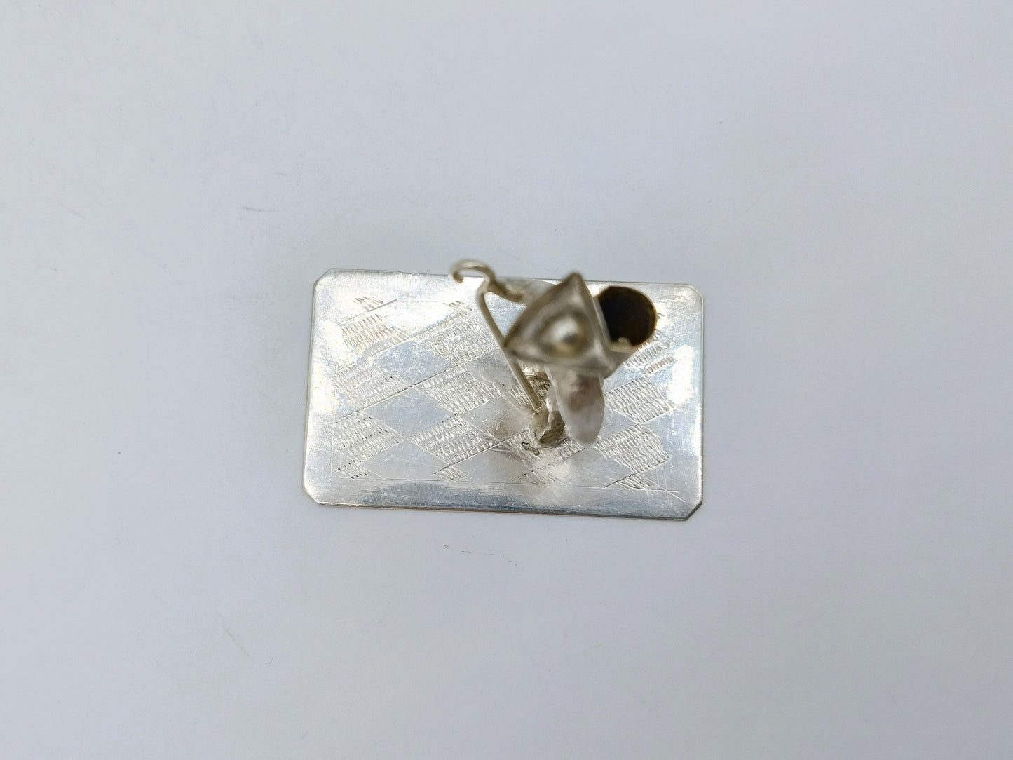 Zilveren miniatuur, reiziger, 19e eeuws