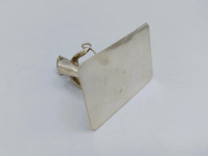 Zilveren miniatuur, reiziger, 19e eeuws