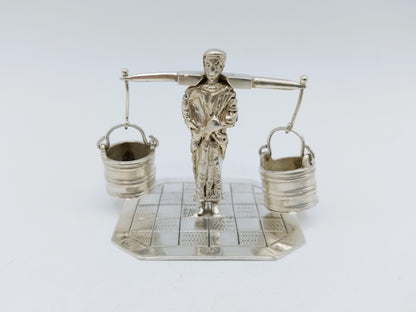 Silver miniature water carrier, 19th century