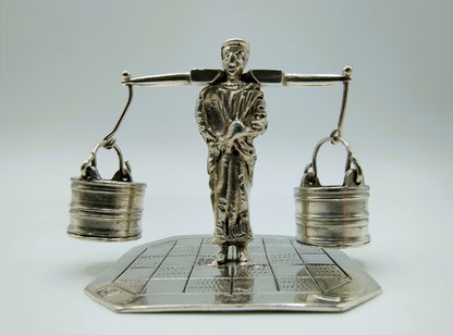 Silver miniature water carrier, 19th century