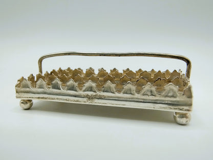 Zilveren miniatuur bestekdoos, 19e eeuws