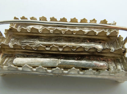 Zilveren miniatuur bestekdoos, 19e eeuws