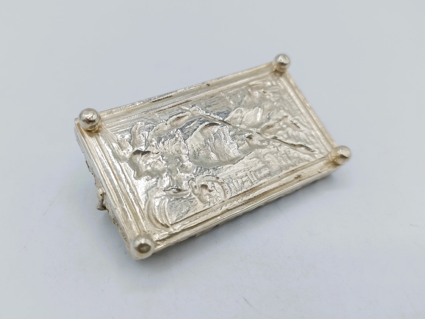 Zilveren miniatuur bestekdoos, 19e eeuws