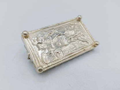 Zilveren miniatuur bestekdoos, 19e eeuws