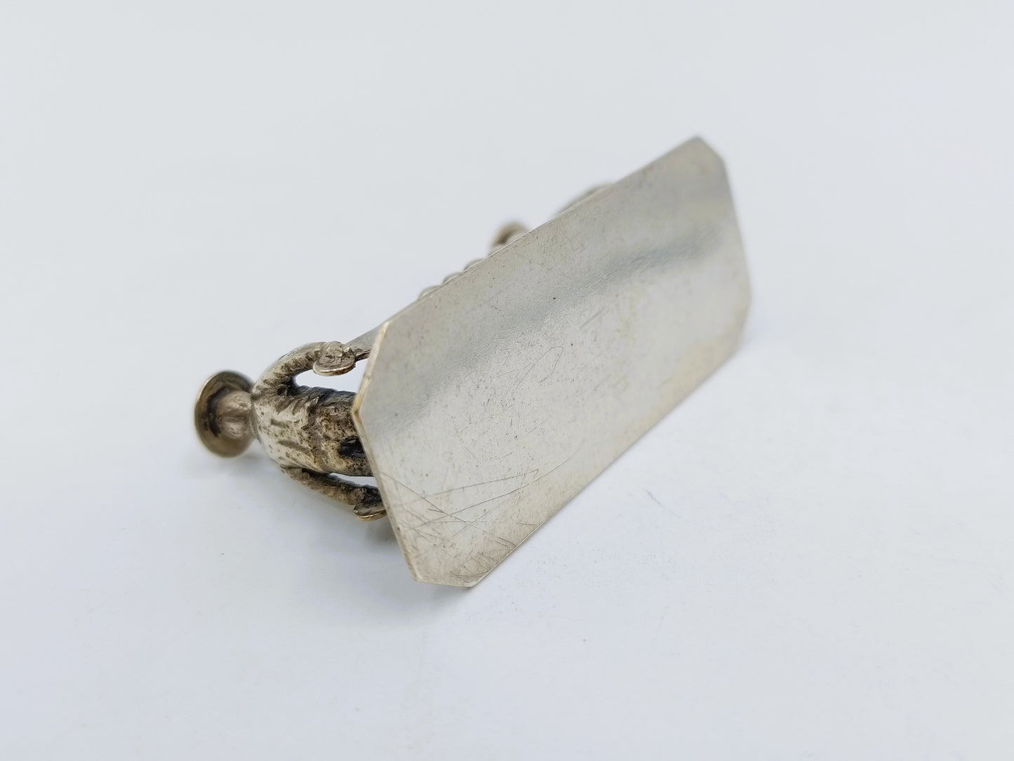 Zilveren miniatuur, kaasdragers, W. Brehm, Schoonhoven, 20e eeuws