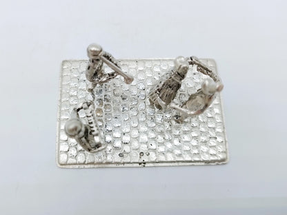 Zilveren miniatuur dansgroep, H. Hooijkaas, Schoonhoven, 1979