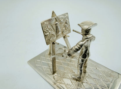 Silver miniature painter, F.A. Lesener, Amsterdam, c. 1930