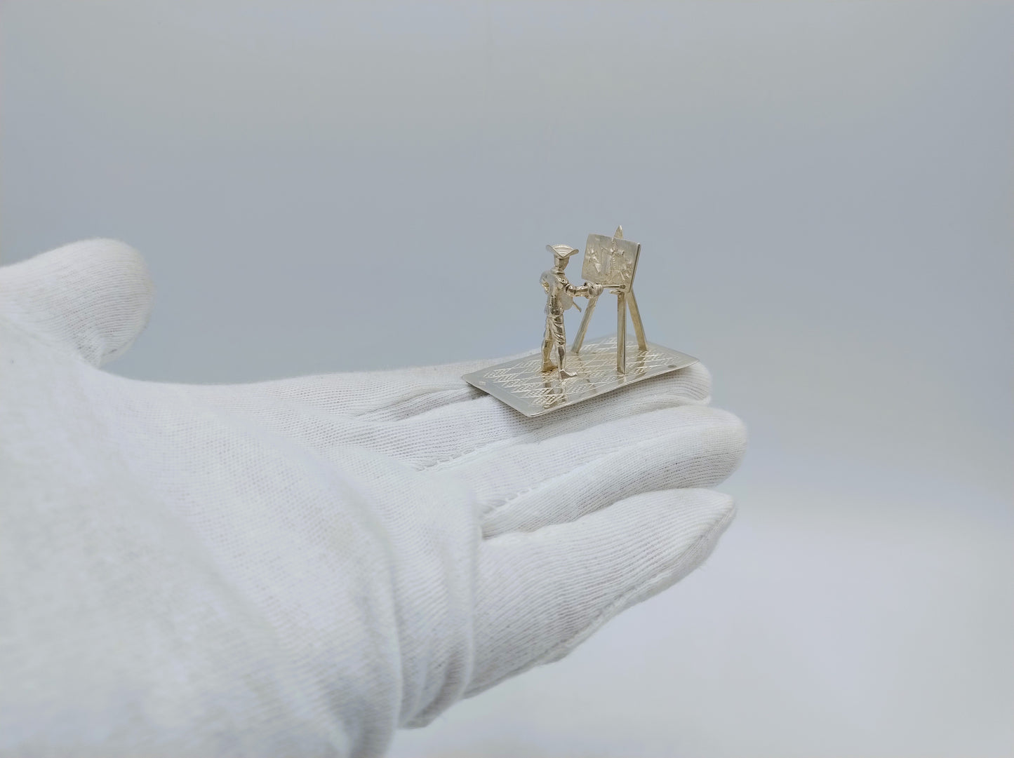 Silver miniature painter, F.A. Lesener, Amsterdam, c. 1930