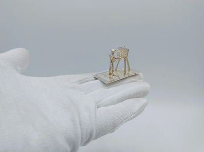 Silver miniature painter, F.A. Lesener, Amsterdam, c. 1930