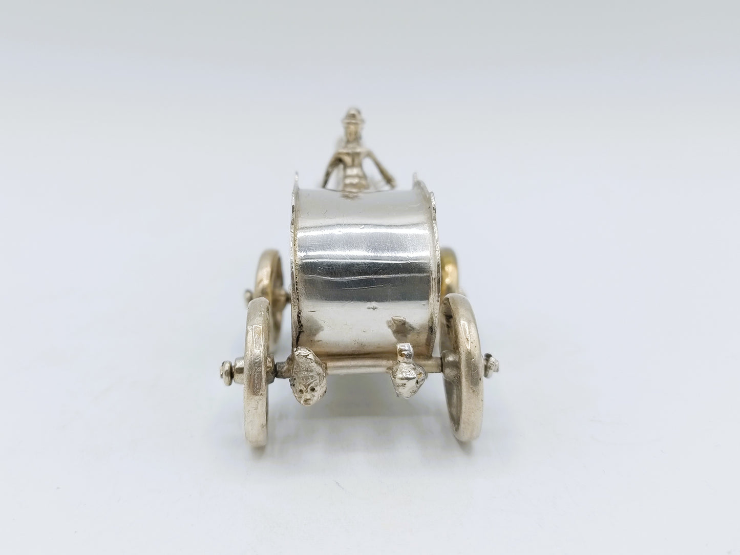 Zilveren miniatuur postkoets, 19e eeuws