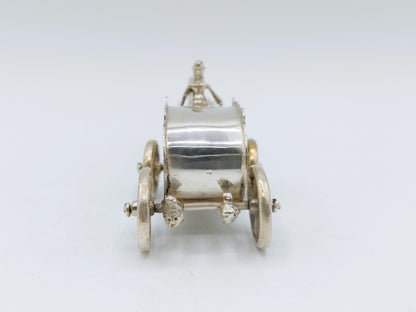 Zilveren miniatuur postkoets, 19e eeuws