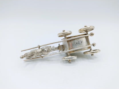 Zilveren miniatuur postkoets, 19e eeuws