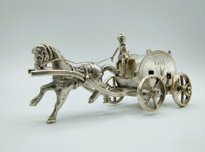 Zilveren miniatuur postkoets, 19e eeuws