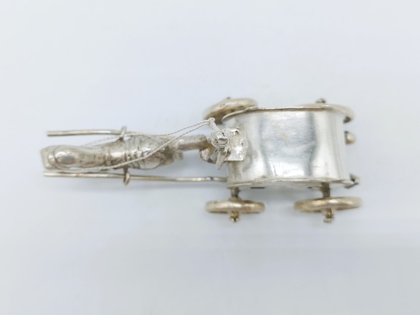 Zilveren miniatuur postkoets, 19e eeuws