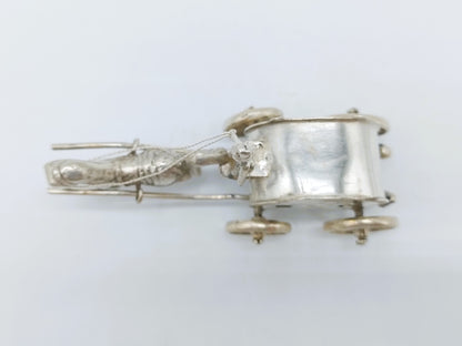 Zilveren miniatuur postkoets, 19e eeuws
