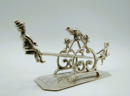 Zilveren miniatuur, wip wap, J.S. Zwanenburg & Zn, Sneek, 19e eeuws