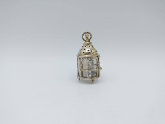Zilveren miniatuur, lantaarn, J. S. Zwanenburg, Sneek, 20e eeuws