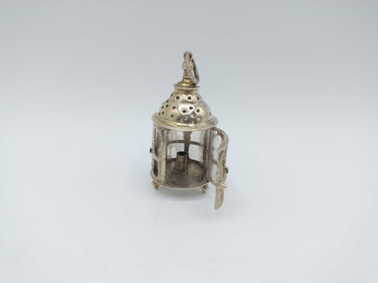 Zilveren miniatuur, lantaarn, J. S. Zwanenburg, Sneek, 20e eeuws