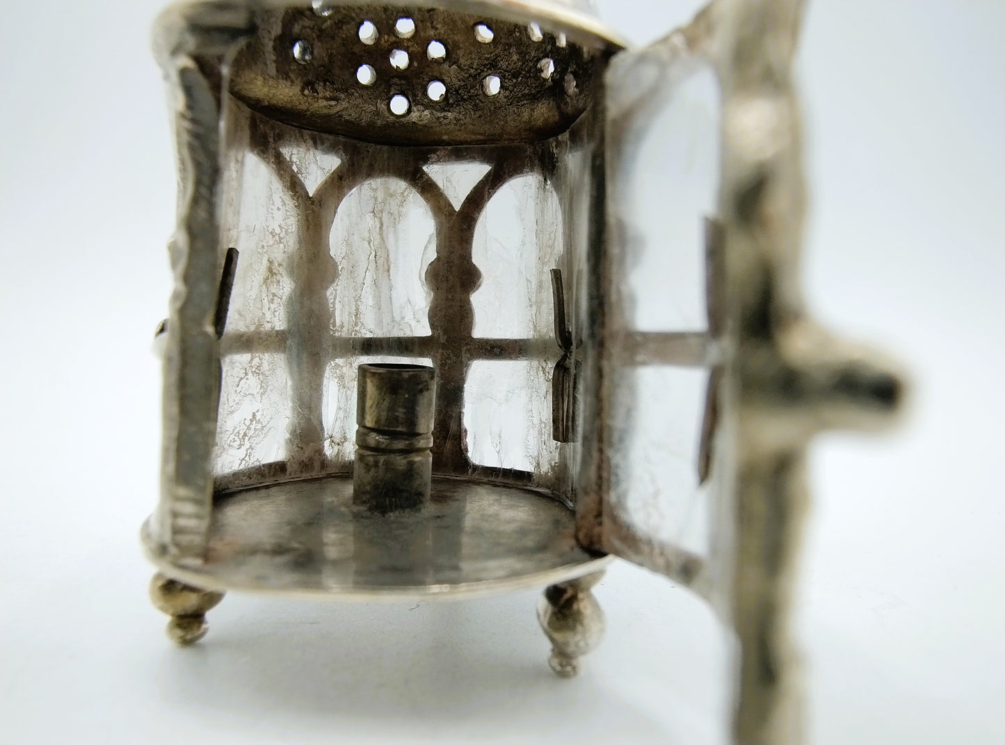 Zilveren miniatuur, lantaarn, J. S. Zwanenburg, Sneek, 20e eeuws
