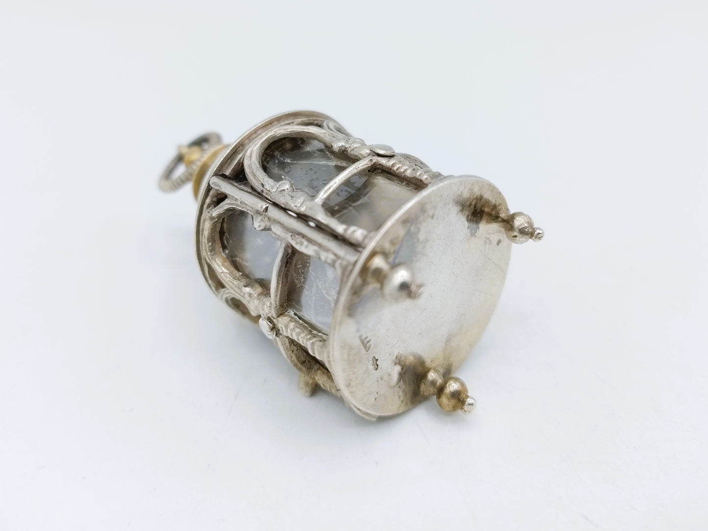 Zilveren miniatuur, lantaarn, J. S. Zwanenburg, Sneek, 20e eeuws