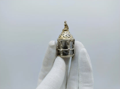 Zilveren miniatuur, lantaarn, J. S. Zwanenburg, Sneek, 20e eeuws