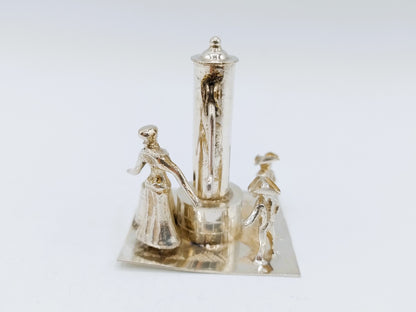 Zilveren miniatuur, waterpomp, J. Verhoogt, Hoorn, 1909