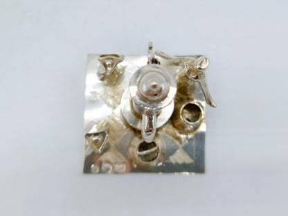 Zilveren miniatuur, waterpomp, J. Verhoogt, Hoorn, 1909