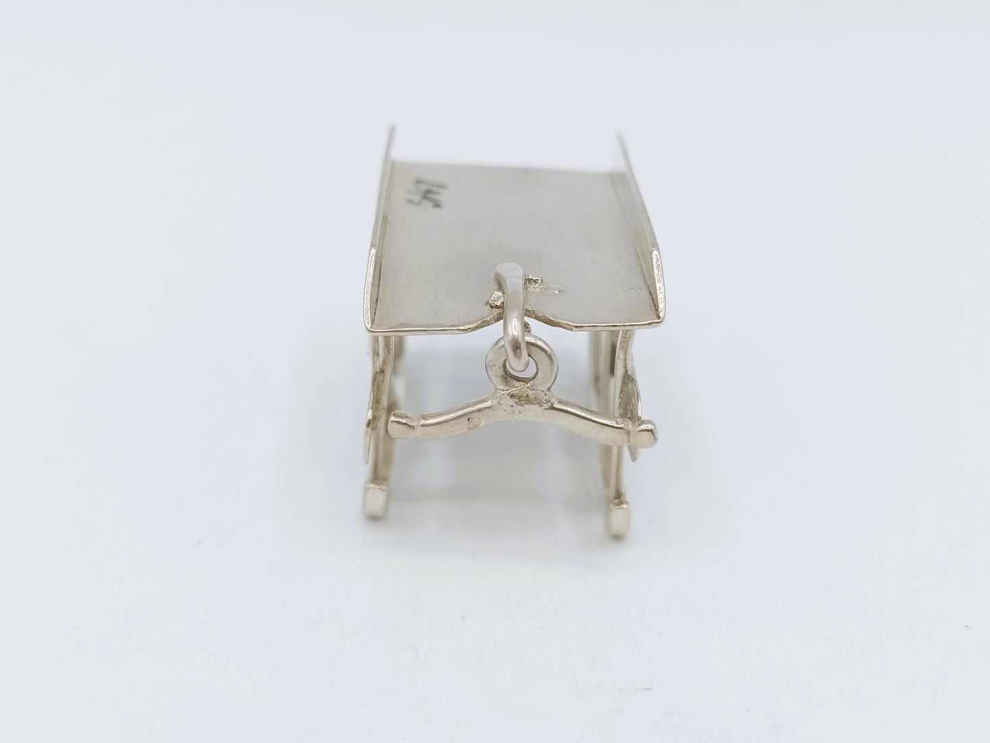 Zilveren miniatuur trekslee, 18e eeuws