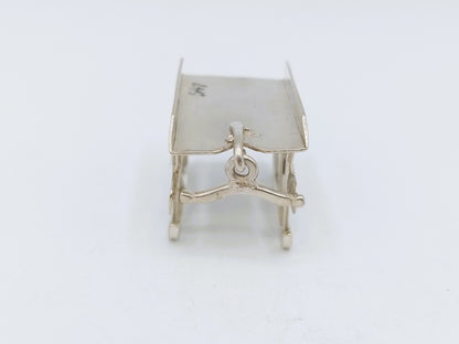 Zilveren miniatuur trekslee, 18e eeuws