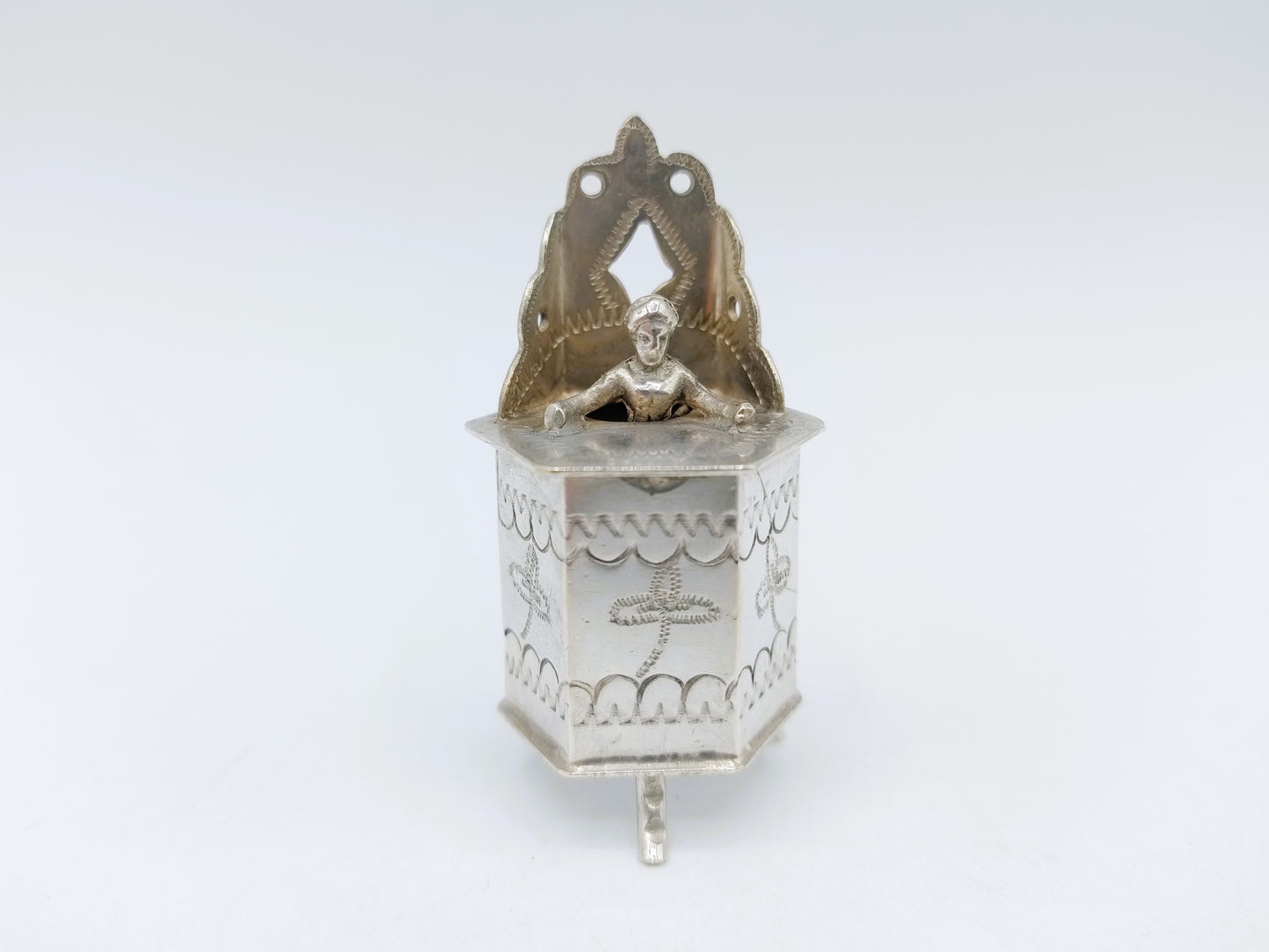 Zilveren miniatuur kinderstoel, A.F. Westerwaal, Amsterdam, ca. 1910