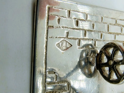 Silver miniature cyclist, F.A. Lesener, Amsterdam, ca. 1930