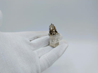 Zilveren miniatuur kinderstoel, A.F. Westerwaal, Amsterdam, ca. 1910