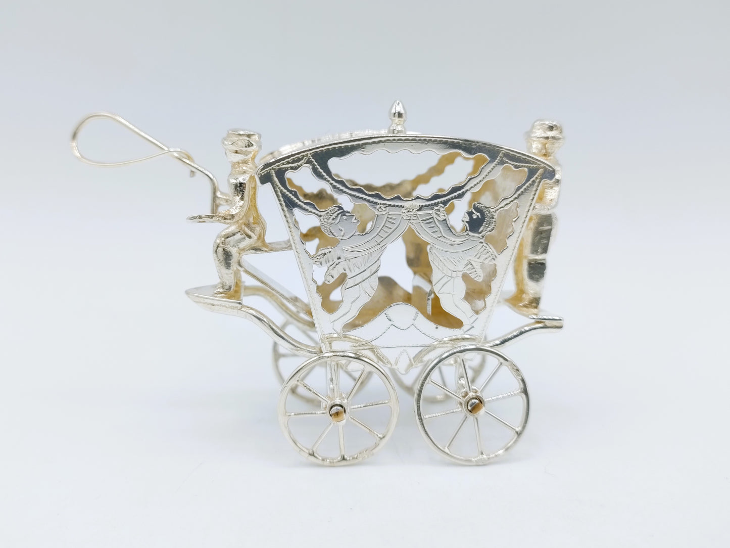 Zilveren miniatuur koets, A.F. Westerwaal, Amsterdam, ca. 1910