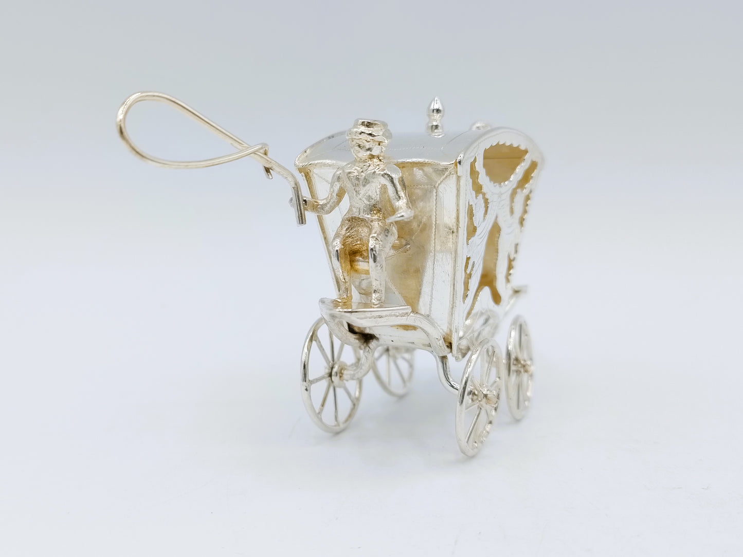 Zilveren miniatuur koets, A.F. Westerwaal, Amsterdam, ca. 1910