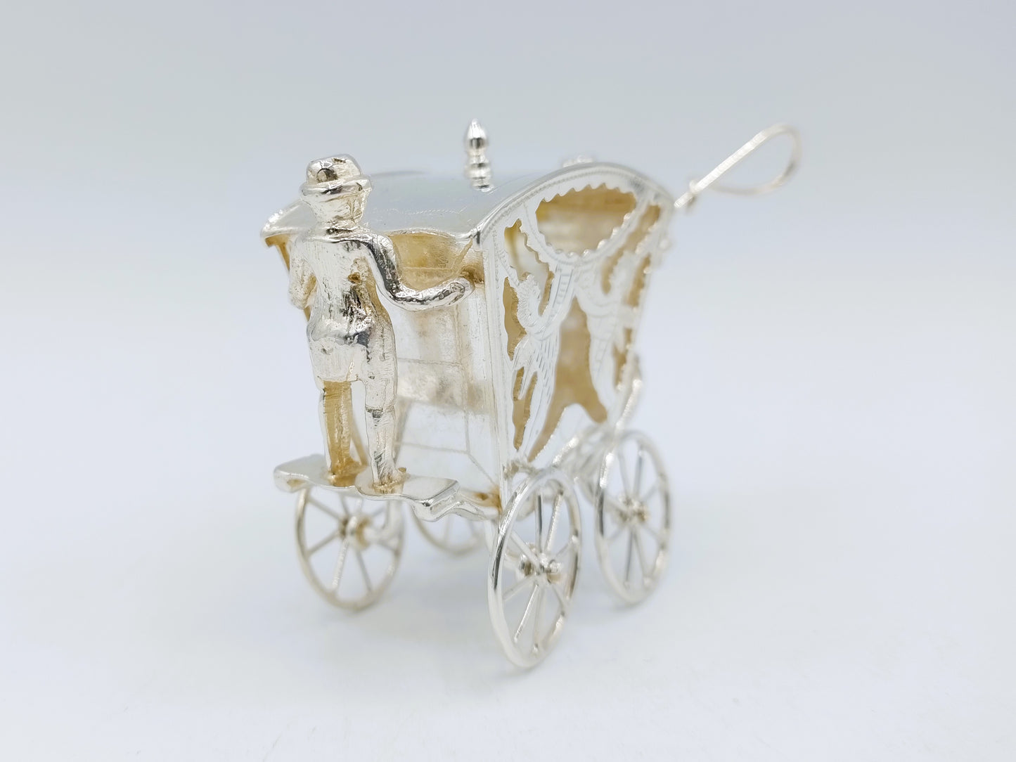 Zilveren miniatuur koets, A.F. Westerwaal, Amsterdam, ca. 1910
