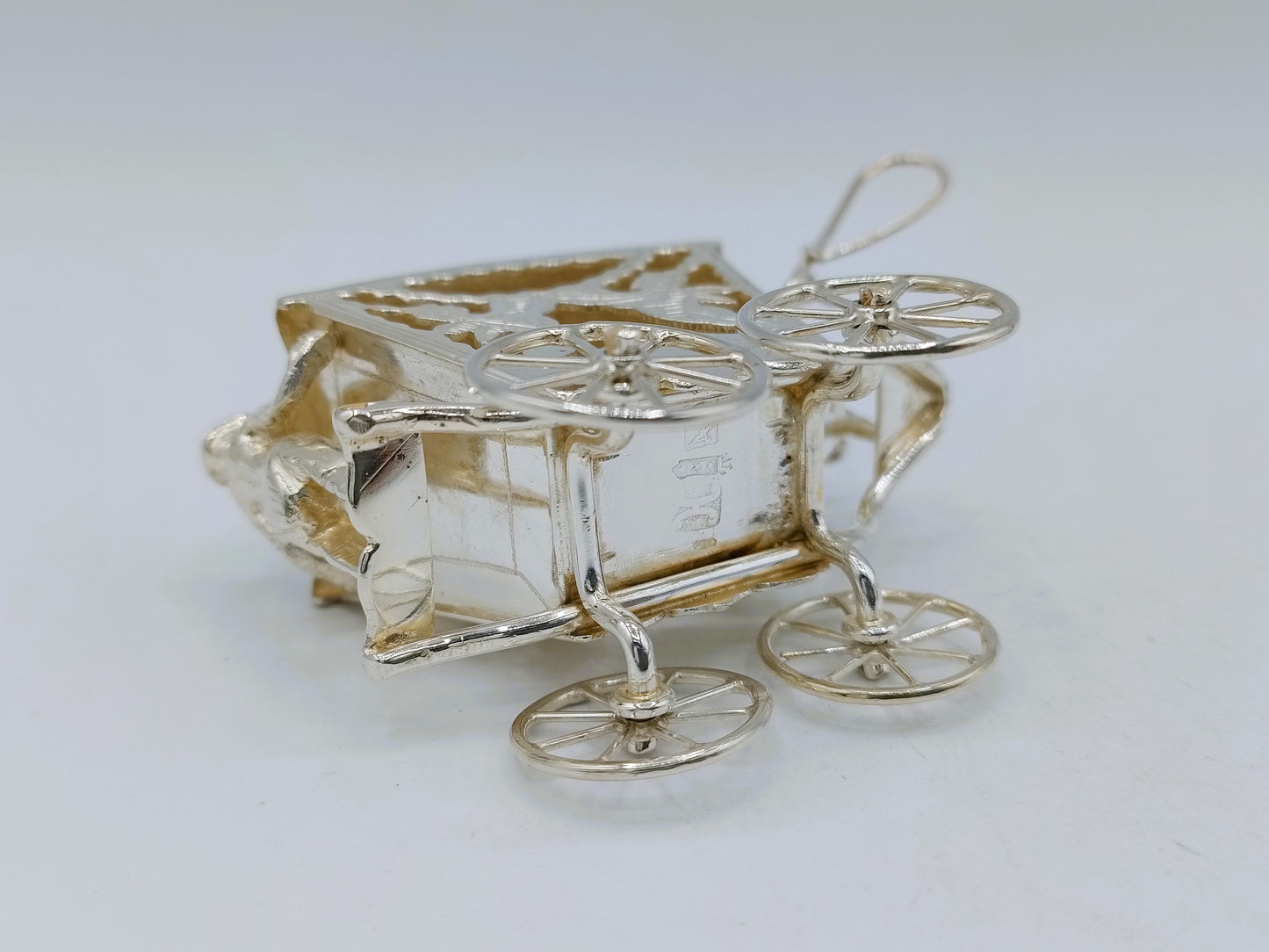 Zilveren miniatuur koets, A.F. Westerwaal, Amsterdam, ca. 1910