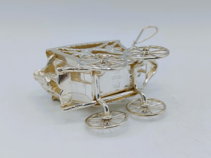Zilveren miniatuur koets, A.F. Westerwaal, Amsterdam, ca. 1910