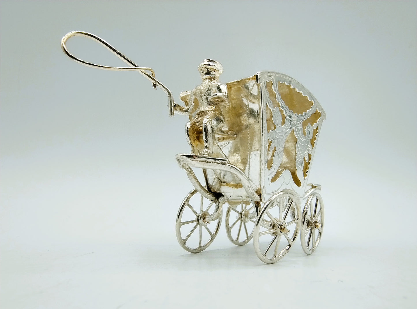 Zilveren miniatuur koets, A.F. Westerwaal, Amsterdam, ca. 1910