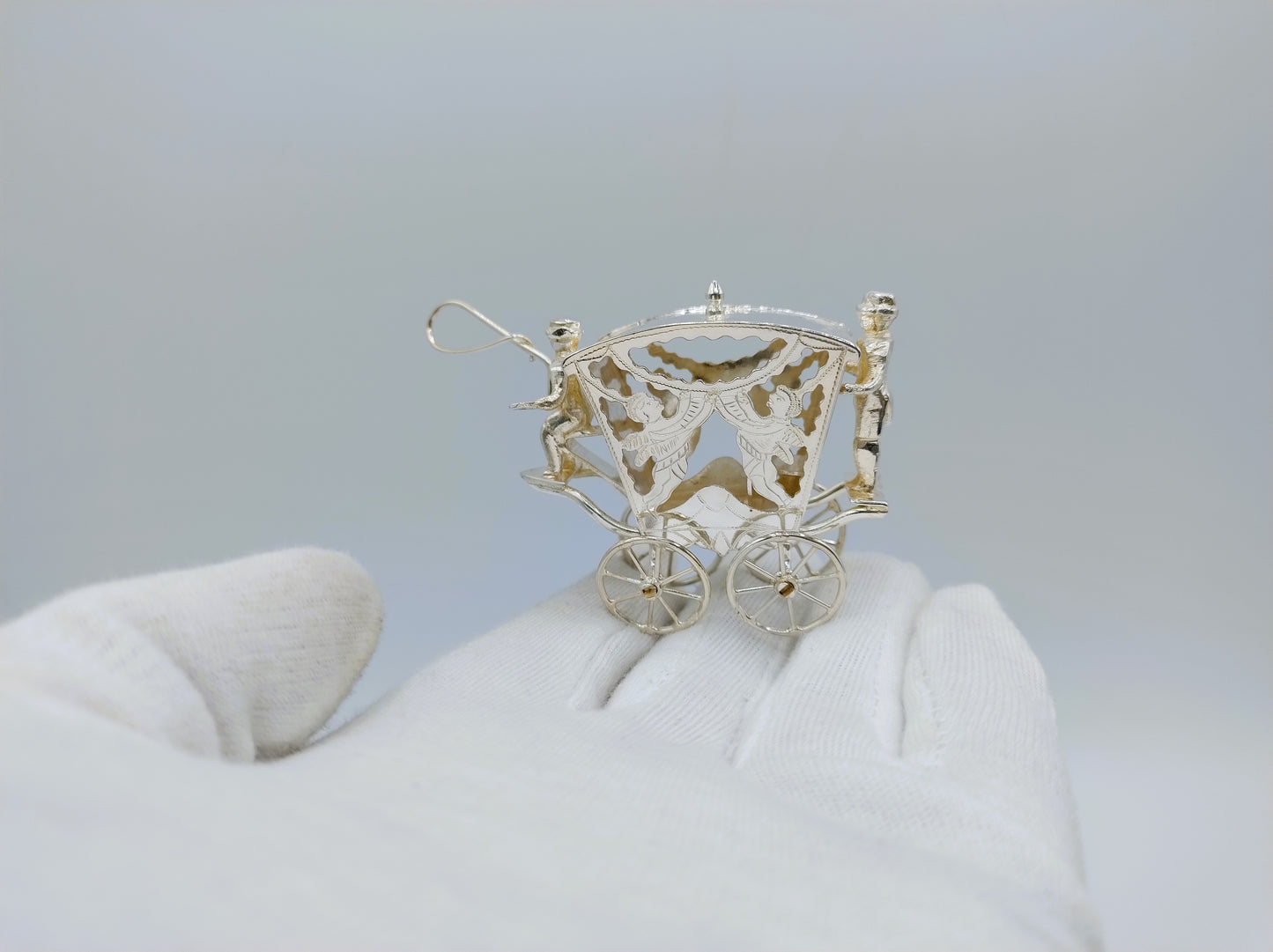 Zilveren miniatuur koets, A.F. Westerwaal, Amsterdam, ca. 1910