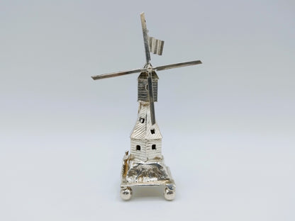 Silver miniature windmill, J. Verhoogt, Hoorn, 1910