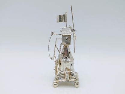 Silver miniature windmill, J. Verhoogt, Hoorn, 1910