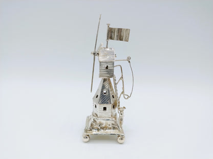 Silver miniature windmill, J. Verhoogt, Hoorn, 1910