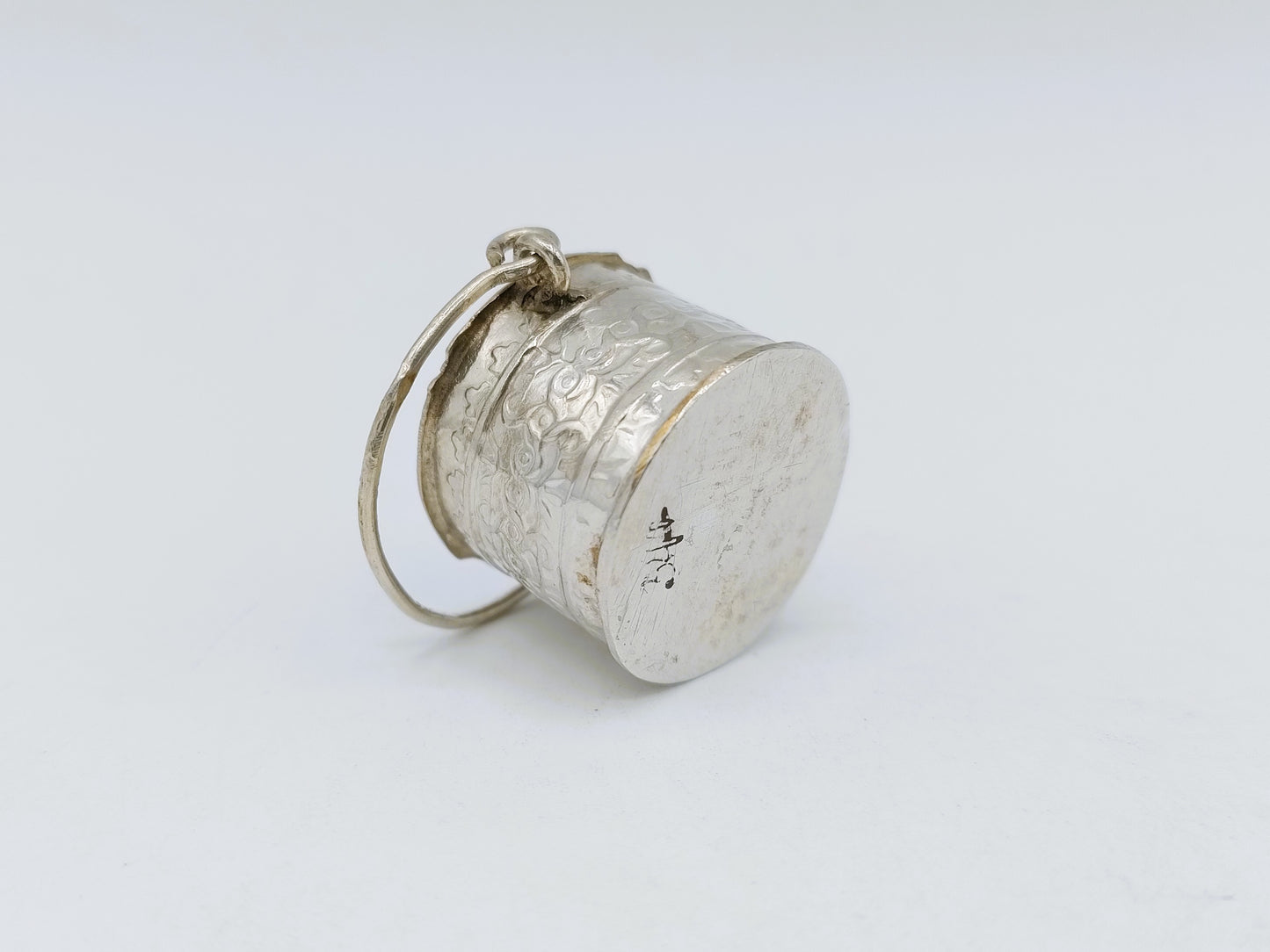 Silver miniature foot stove, H. Hooijkaas, Schoonhoven, c. 1910