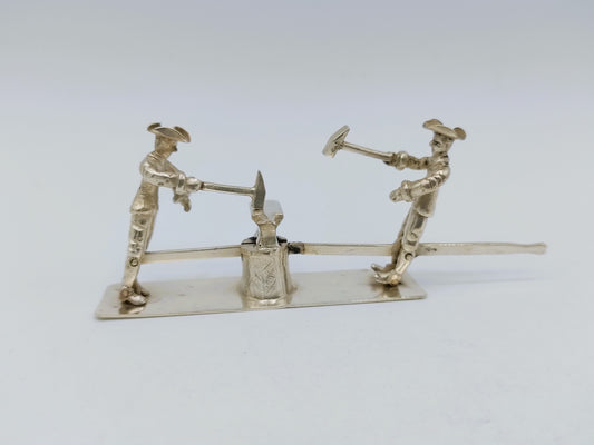 Zilveren miniatuur smeden, F.A. Lesener, Amsterdam, ca. 1930