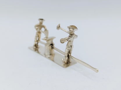 Silver miniature blacksmiths, F.A. Lesener, Amsterdam, c. 1930